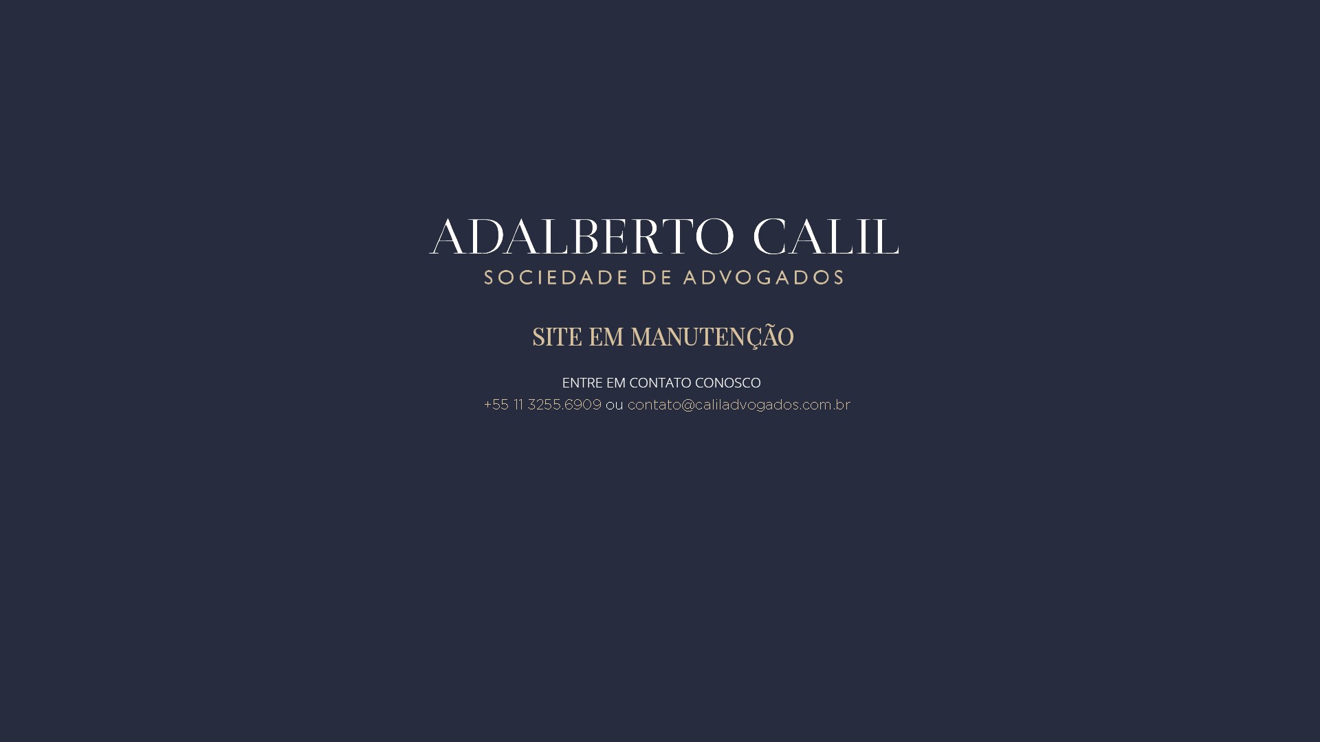 Site em manutenção. Voltaremos em breve.